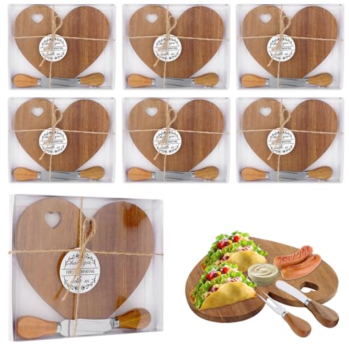 Set 6 Tablas de Cortar en Forma de Corazón de Madera miniatura 1