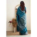 Yashika-Womens-Woven-Banarasi-Kanjivaram-Cotton-Silk-Jaquard-Saree-AZ-YS-OG-Bilal-Blue