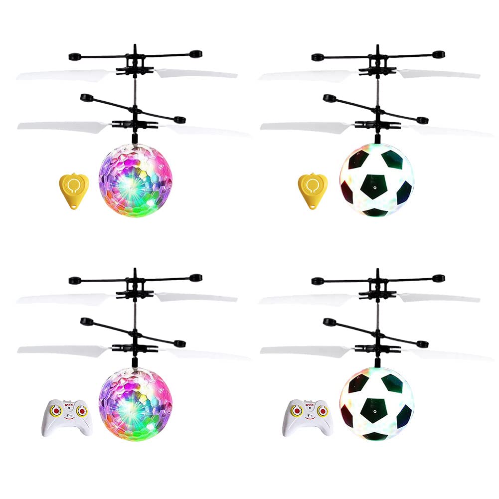 Rc Flying Ball, Remote Control Mini Drone Helicopter Hover Airplane Toy for Kids 4-12 Years Old, Hover Ball Flying Orb Hand Controlled Spinner Drone with Lights Gift Toys for Kids Boys Girl