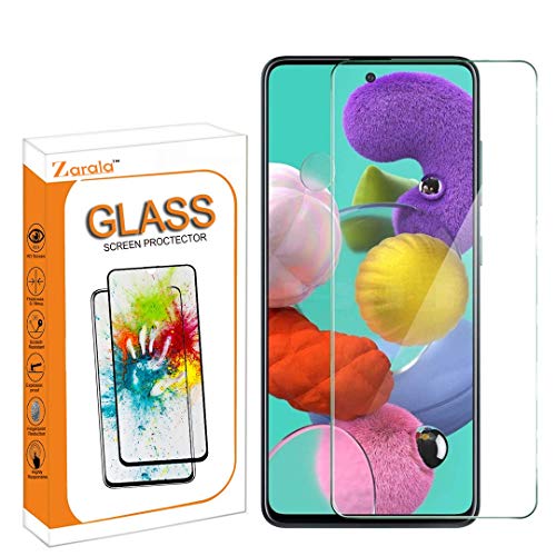 Image of ZARALA Tempered Glass Screen Protector Compatible for (Black) with Edge to Edge Coverage and Easy Installation kit (samsung galaxy f62)