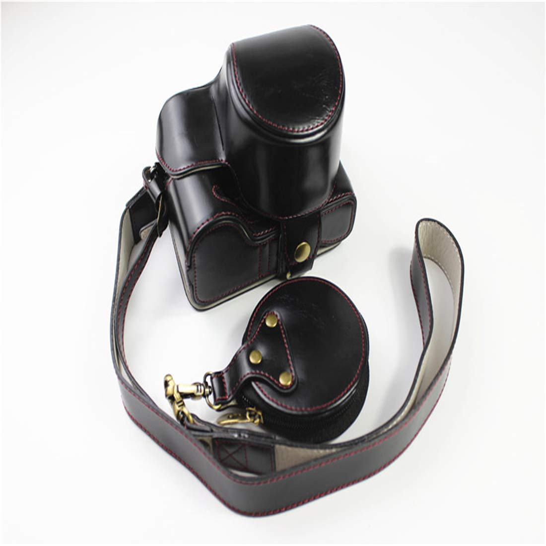 Custodia Per Fotocamera in Pelle, Borsa Per Fotocamera Copertura Completa Del Corpo Antigraffio Protettivo Per Fotocamera Z50, Z DX 16-50Mm F / 3.5-6.3 Lente VR,Nero