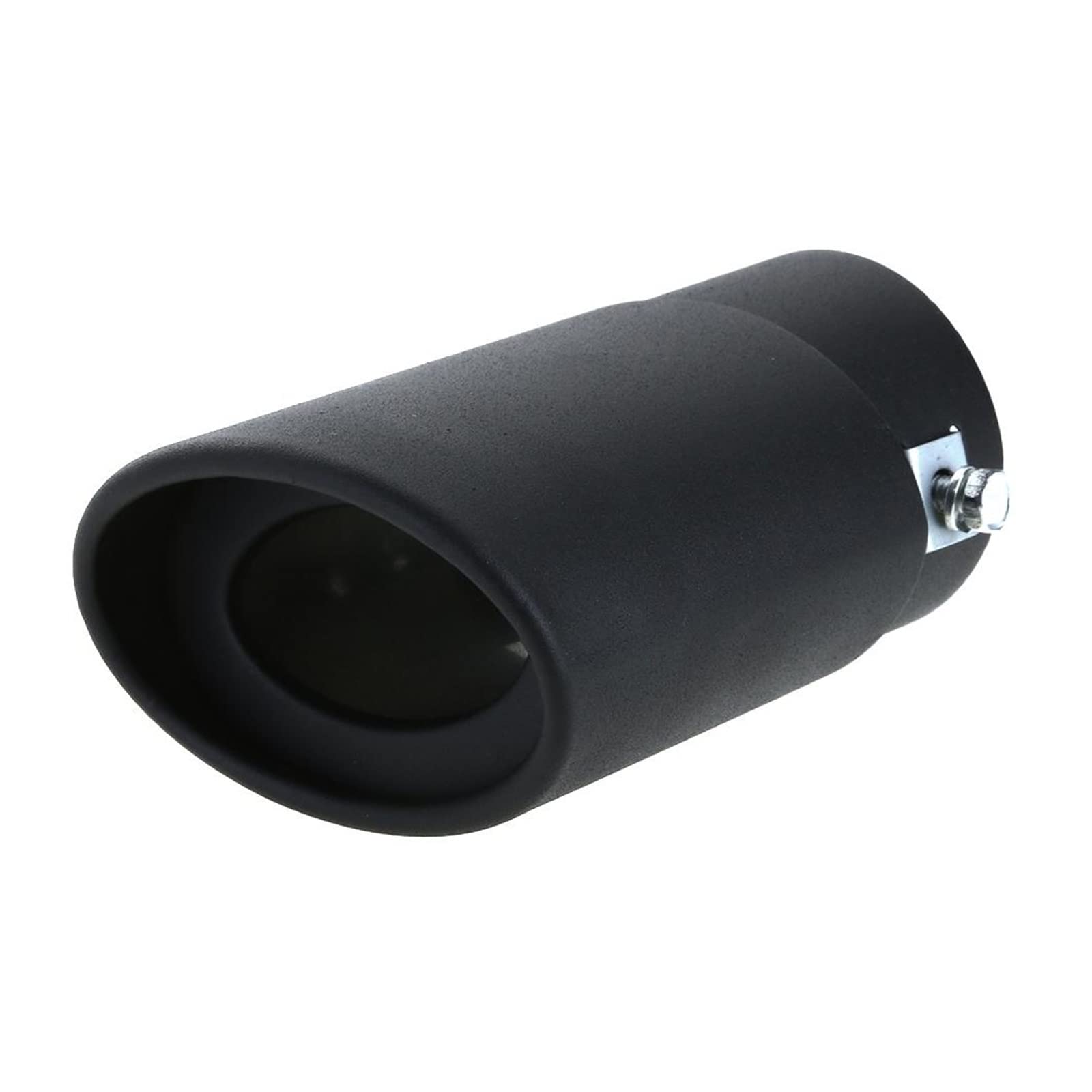 Utongmu Black Car Exhaust Tail Pipe 58Mm Universal Car Stainless Steel Rear Exhaust Pipe Tail Muffler Tip(Black)