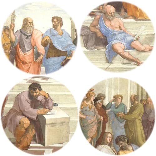 Tableau École d'Athènes par Raphaël 80x110 cm encadré pour salon - 5