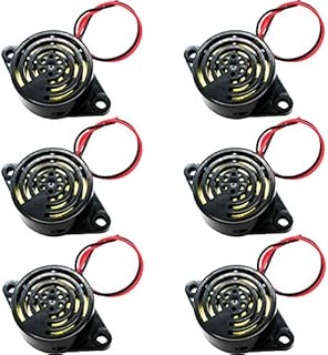 mxuteuk 6pcs DC 3-24V Wired Electronic Buzzer Alarm Sounder Speaker Beep Tone Continuous Sound SFM-27-I