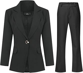 Women's Suit 2 Piece Formal Office Blazer Jacket One Button Suit Set Trouser Suits Work Smart Suit Jacket and Trouser