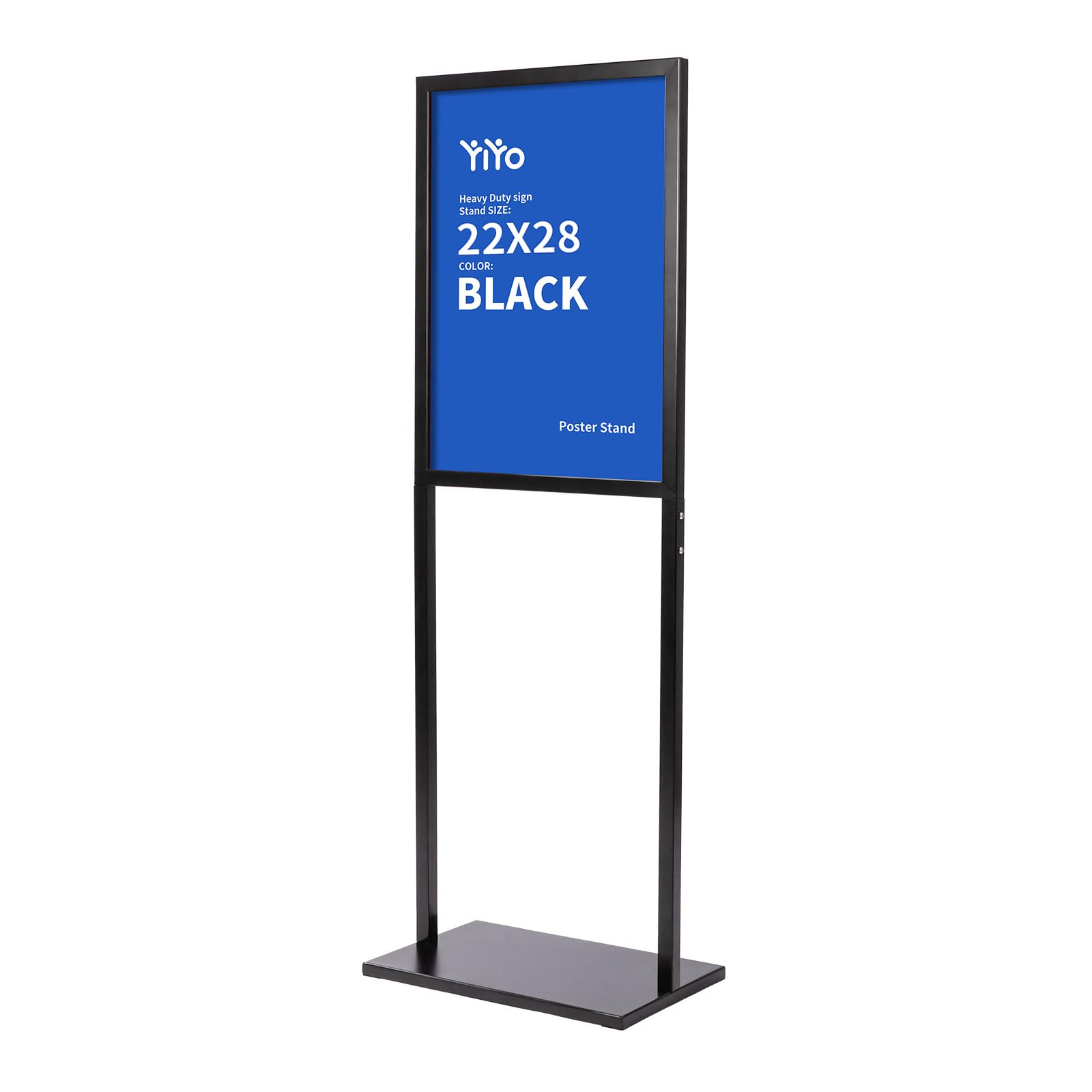 YIYO Exhibidor Porta Carteles, Soporte de suelo para carteles, soporte de póster de pedestal resistente para exhibición, 18 x 24 pulgadas, soporte de letrero de póster de doble cara deslizante de pie