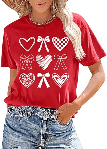 Image of Mommy and Me Valentines Day Shirts: Love Heart Tshirt Family Matching Outfits Mom and Girls Valentines Day Gifts