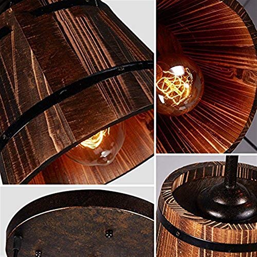 Lustre industriel seau de vent 4 têtes E27 pour bar et hôtel