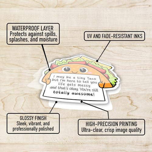 image for 50PCS Emotional Support Animal Stickers by Puraesla– Affirmation Sti