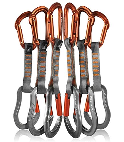 Fusion Climb 6-Pack 11cm Quickdraw Set with Contigua Orange Straight Gate Carabiner/Techno Zoom Orange Straight Gate Carabiner Fusion Climb 6-Pack 11cm Quickdraw Set with Contigua Orange Straight Gate Carabiner/Techno Zoom Orange Straight Gate Carabiner