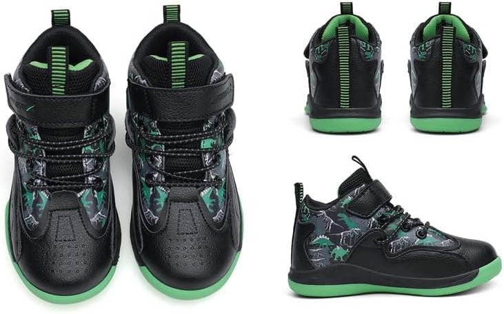 GEERX Dino Kids Boys Basketball Shoes Non Slip High Top Ankle Protection Sport Athletic Boy Sneakers - Image 4