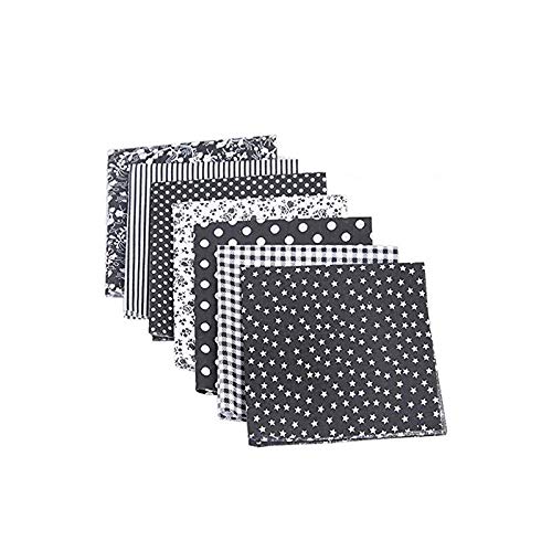 Cotton Craft Fabric Patchwork, Multi Floral Series Cotton Fabric DIY Sew Sewing Patchwork Fabrics with Different Patterns DIY Scrapbook Crafts 7pcs 20x20 inch