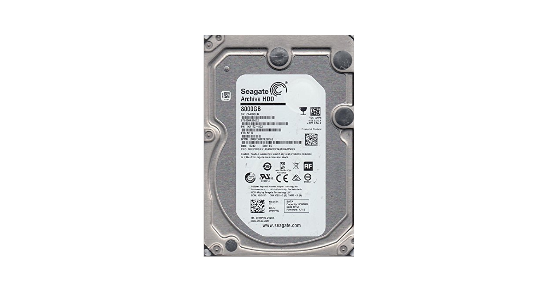 内蔵型ハードディスクドライブ Seagate Archive HDD 8000GB 8TB Amazon.com: Seagate Archive HDD 8TB SATA 6GBps 128MB Cache