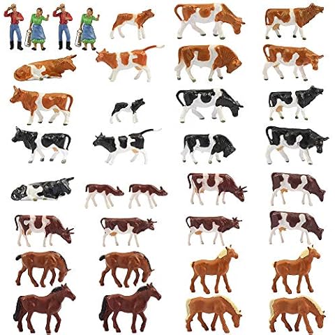 Evemodel 36PCS HO Scale Farm Animal Figures Cover