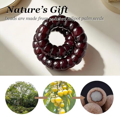 Image of Fidget Bracelet for Women Anxiety Bodhi Seeds Beaded Bracelets, Zen Fidget Stretch Bracelet Alleviate Anxiety Stress