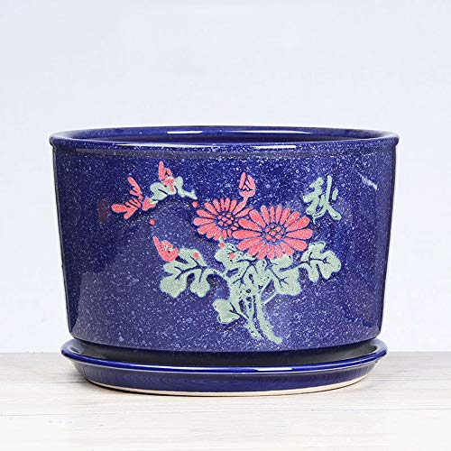 Pot de fleur en céramique artisanale style chinois YRYRYW pour bonsaï de balcon