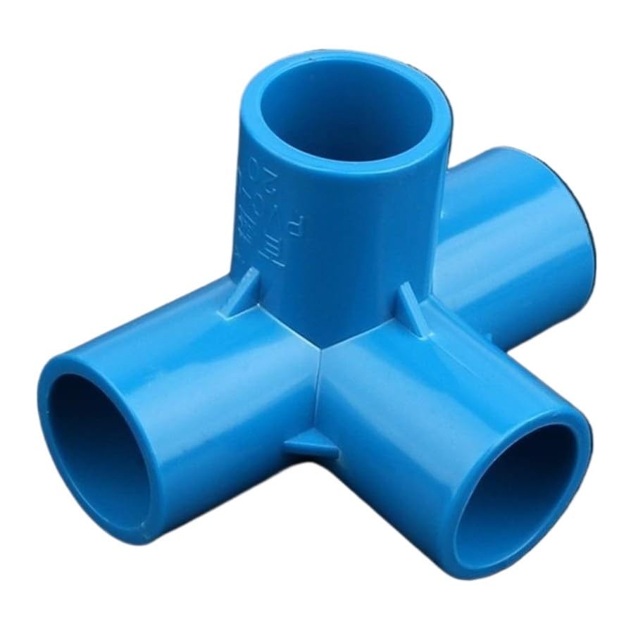 Raccordi per tubi in PVC, 5 pezzi, 20-50 mm, connettore stereoscopico in PVC, 4 vie, adattatore per serbatoio dell'acquario, raccordi per irrigazione a goccia, connettori per tubi dell'acqua (stereo