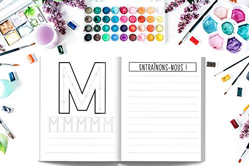 Apprenons à tracer: Lignes Formes Lettres: Cahier