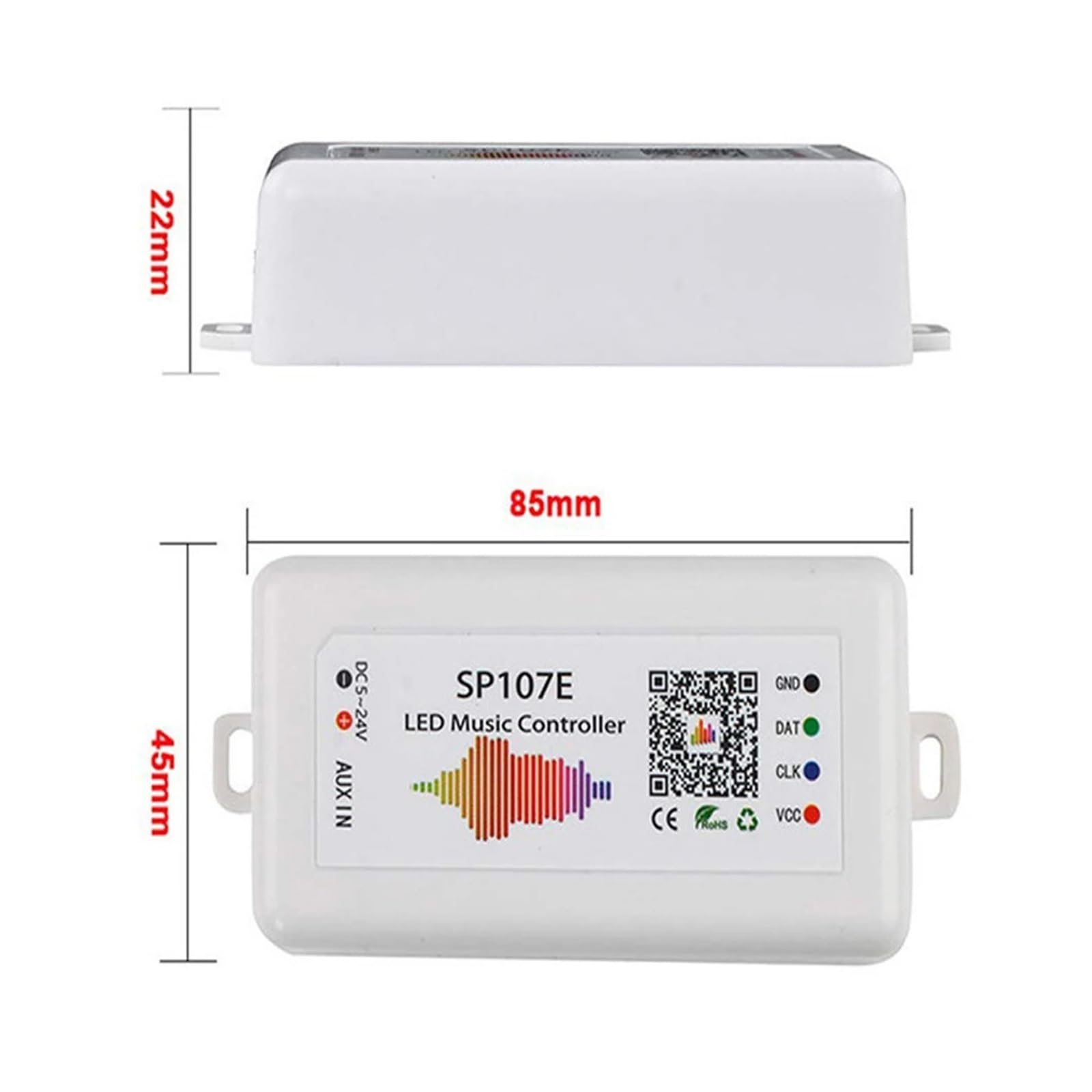 1 pz SP107e LED RGB controller Bluetooth musica IC pixel controller tramite mobile adatto for nastro RGB WS2811 WS2812 SK6812 RGBW APA102 striscia luminosa