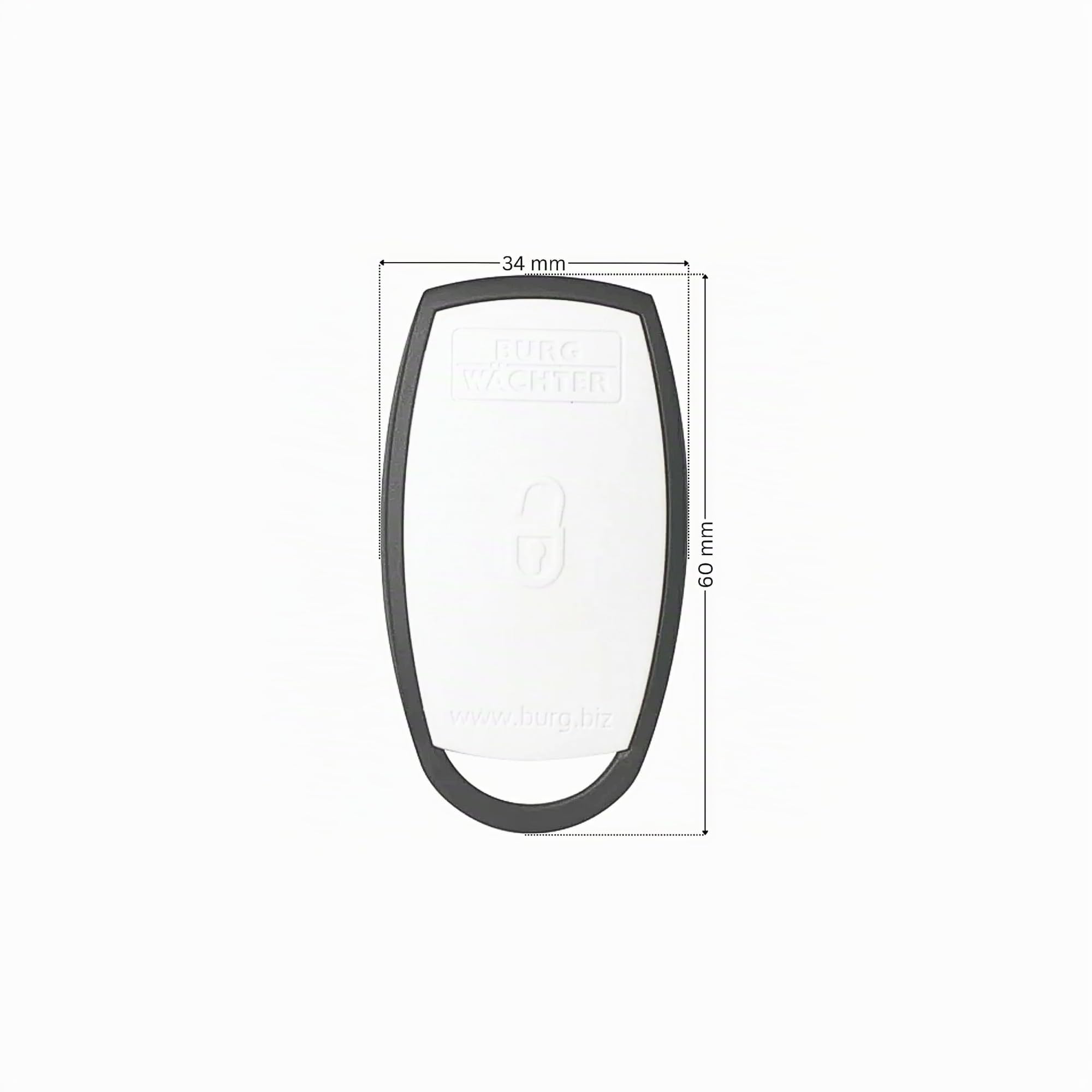 BURG-WÄCHTER Chiave radio elettronica per secuENTRY Home, transponder attivo per serrature elettroniche serie secuENTRY, ENTRY sE-Key 7713, bianco/nero