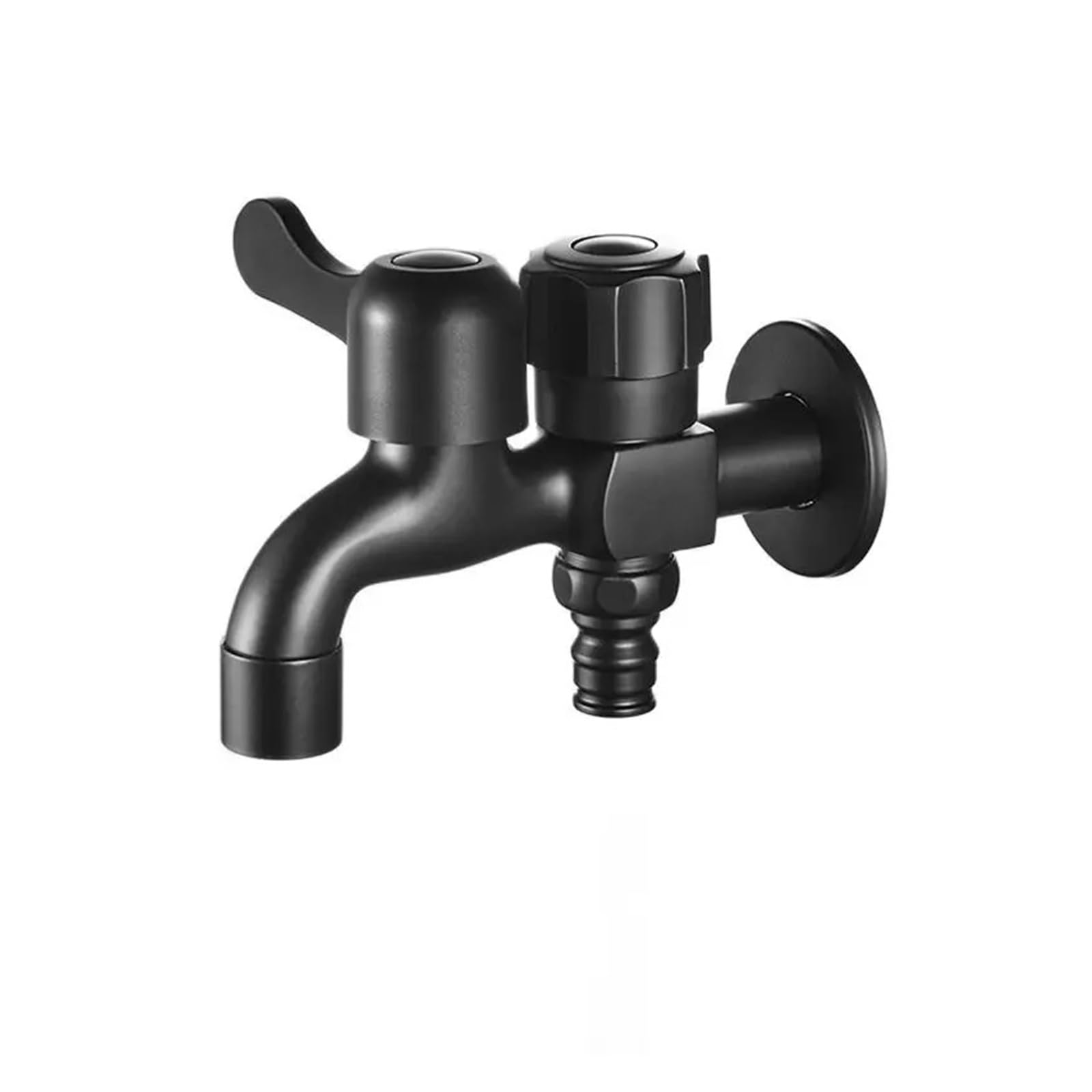 Grifo de lavadora doble uso latón negro pared G1/2 solo agua fría piscina