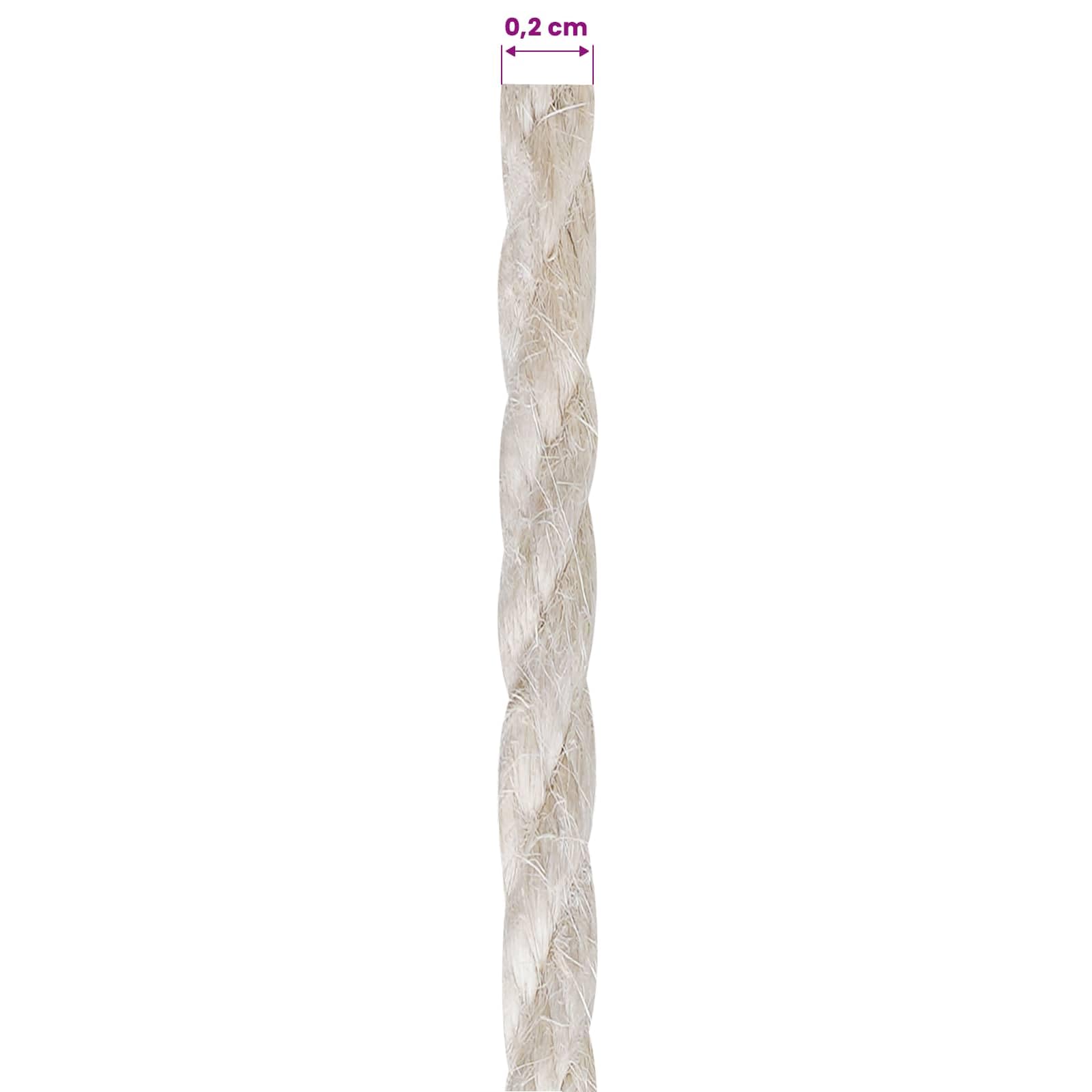 Ficelle en Jute Naturelle 10 pièces Blanc 2 cm de diamètre pour Bricolage Jardinage Fixation et décoration intérieur extérieur