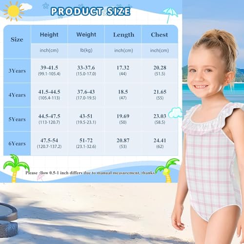 Maillot de bain fille à séchage rapide bleu poudré damier