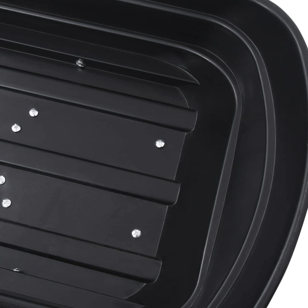 Generic Garten-Kipp-Handwagen, 300 Kg, 75 L, Grün, Langlebig, Einfach zu Montieren, PU-Gummiräder, für Gartenarbeiten, Lagerung und Entladen von Vorräten (Schwarz)