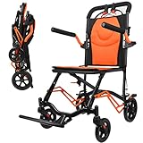 Tripaide Folding Lightweight Wheelchair, Transport Wheelchairs for Adults, with Flip-Backs Arms & Sw