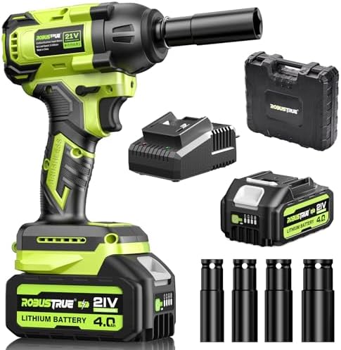 Clé à Chocs Sans Fil Brushless 21V 550NM - Visseuse/dévisseuse Percutante 3-en-1 Avec Batterie 4.0Ah Et Mallette