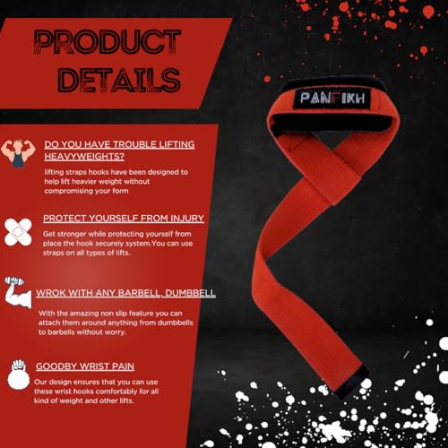 Image of Neoprene Padded Weight Lifting Straps - Deadlift Support for Both Men & Women (1 Pair)