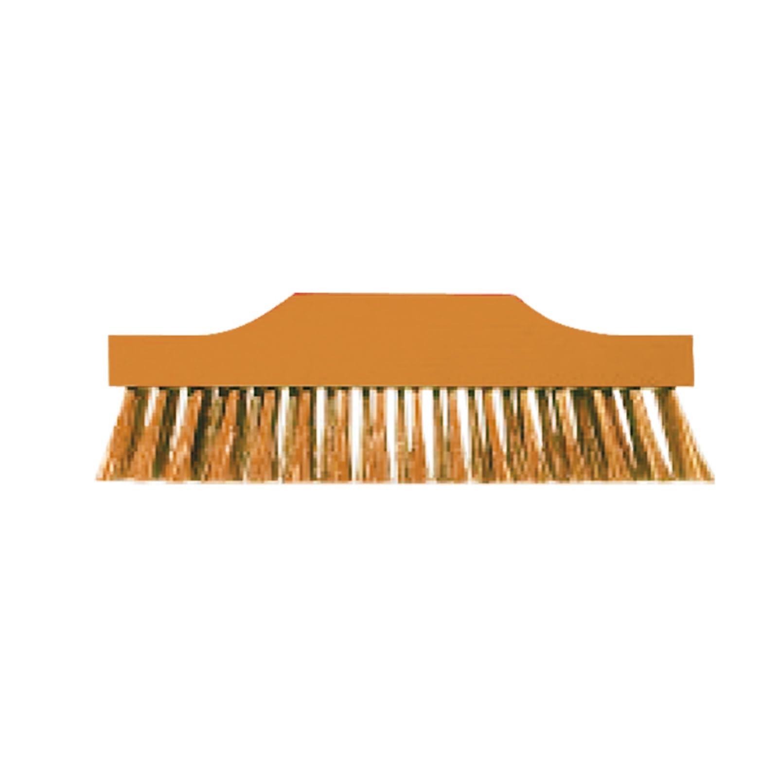 WEDO Cepillo de bronce fosforado, escoba de alambre de 8 x 2.5 pulgadas, escoba de alambre de cerdas de latón suave para limpiar óxido de metal, soldaduras, cepillos de cables resistentes para metal