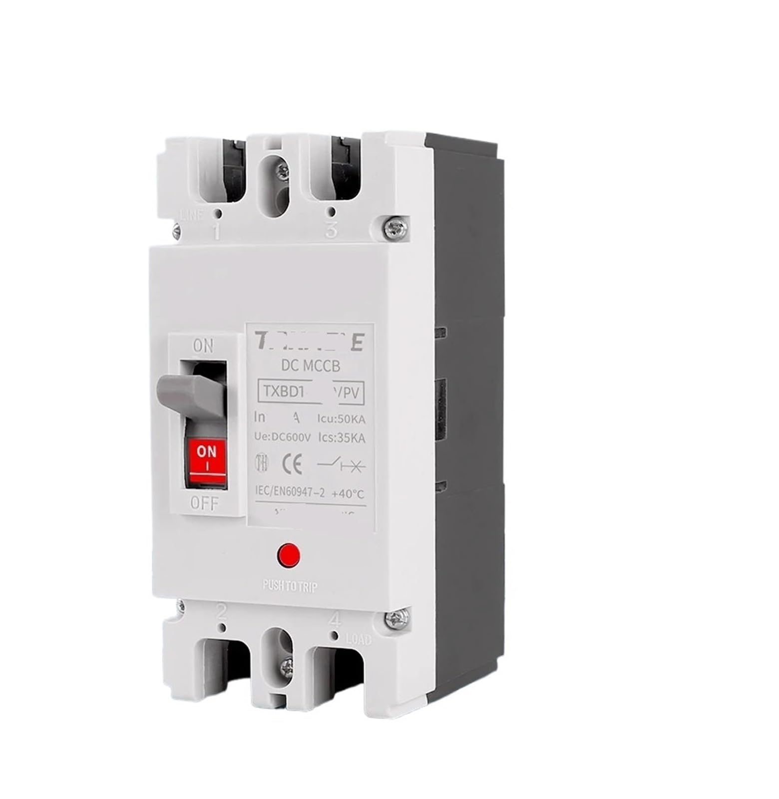 Plastikowe pudełko Słoneczny wyłącznik automatyczny MCCB Ochrona przed przeciążeniem PV 150A 250A Izolator baterii(2P,250A)