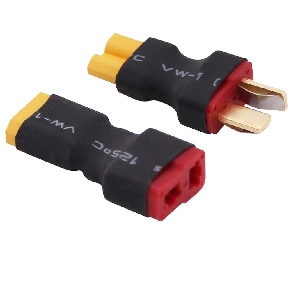 Conector Sin Cables Deans T-Plug Macho A HXT 4mm Hembra Con Carcasa - Compatible Con Baterías Turnigy/Gens Ace