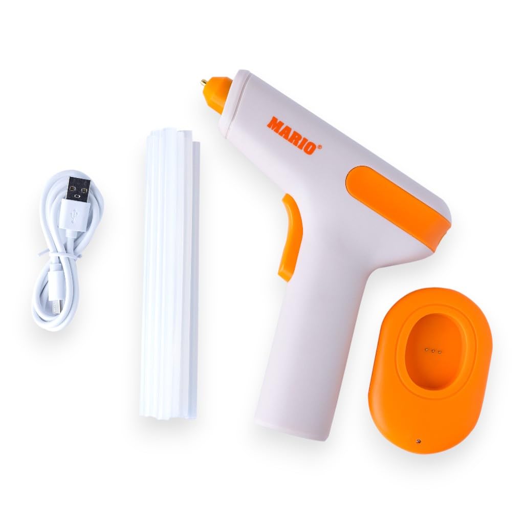 Mario Motor-Driven Type-C Rechargeable Cordless Glue Gun 20W, White, with 5 Glue Sticks – Portable, Quick Heating for DIY, Crafts, and Repairs - ME-515-image-37