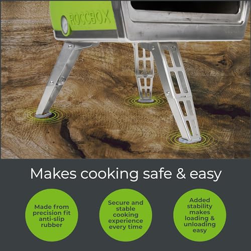 Image of Gozney Roccbox Pizza Oven Grey Rubber feet Surface Protectors Pack of 3