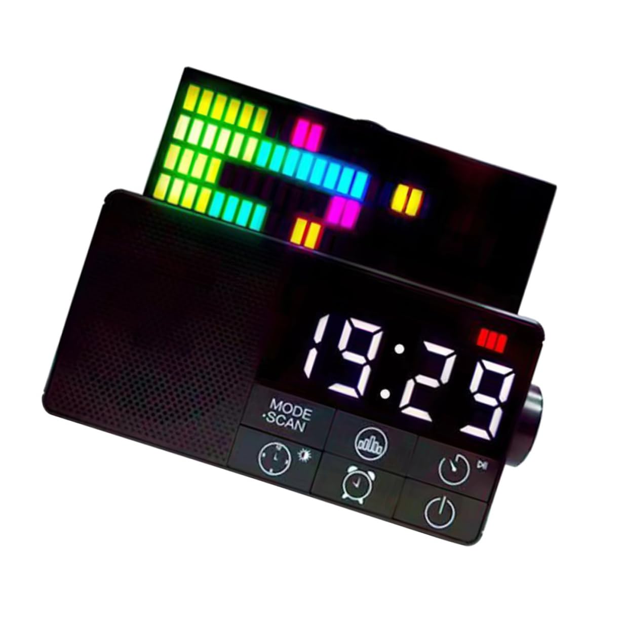 VILLCASE Reloj Despertador Digital Inalámbrico con Altavoz y Función de Radio FM Diseño Retro Temporizador y Modo de Repetición para Mesitas de Noche