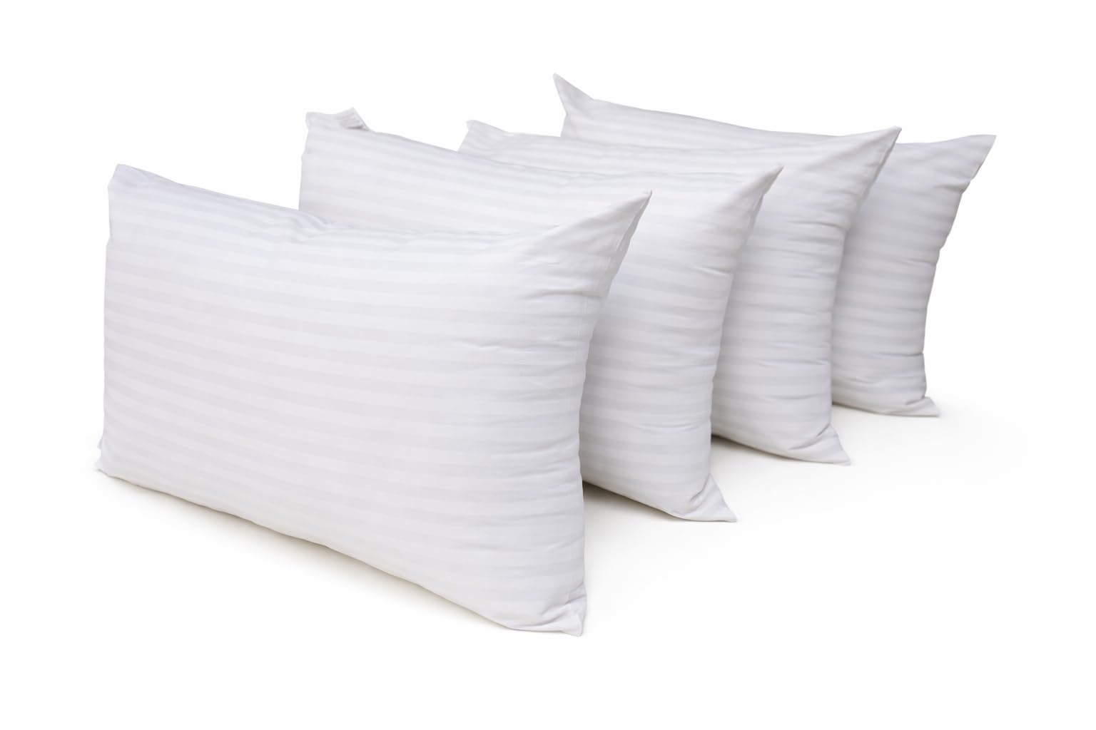 ARLinens Stripes Pillows Hollowfiber Filled Bounce Back Hotel Quality Pillows Pack Of 2 from B&Q