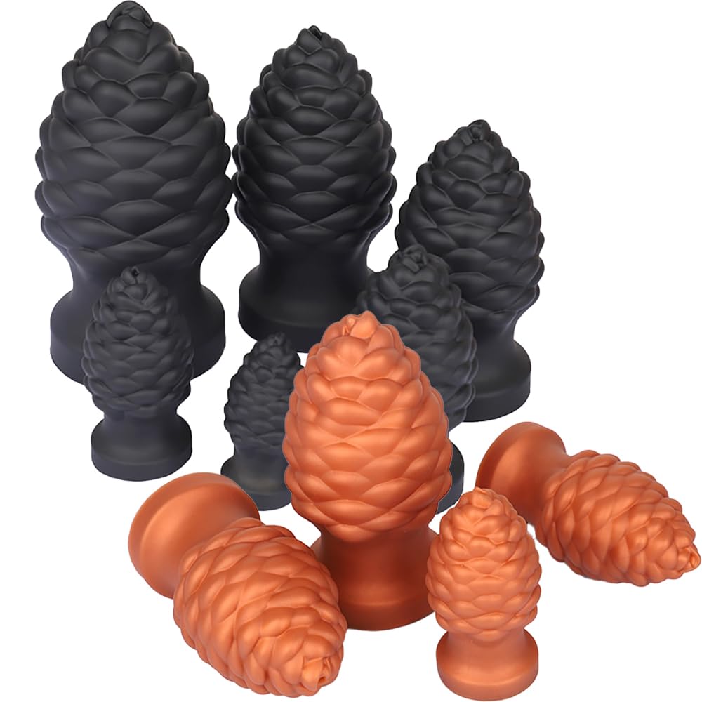 cones sex toy Pink Aiai Large Jelly Anal Plug Dildos Pine Cones main image 0
