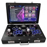 Mini Tragbare 35000-in-1 Arcade-Spielkonsole, Faltbare Metallbox Retro-Spielmaschine mit 21 Zoll Bildschirm, Such-, Versteck- und Pausenfunktionen