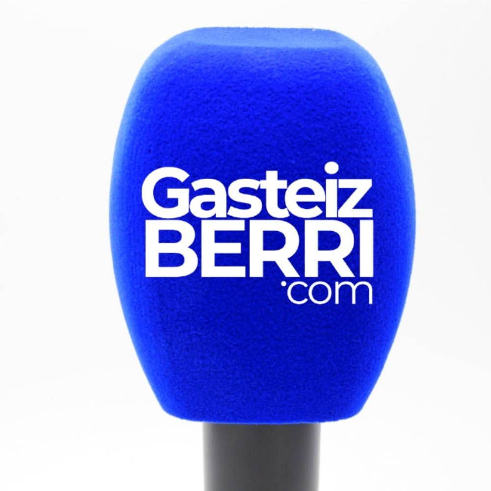 2 Pack de protections en mousse pour microphone personnalisées avec logo pour microphone à main - Housse en mousse pour microphone avec logo imprimé pour interview TV, émission, station de radio (Bleu
