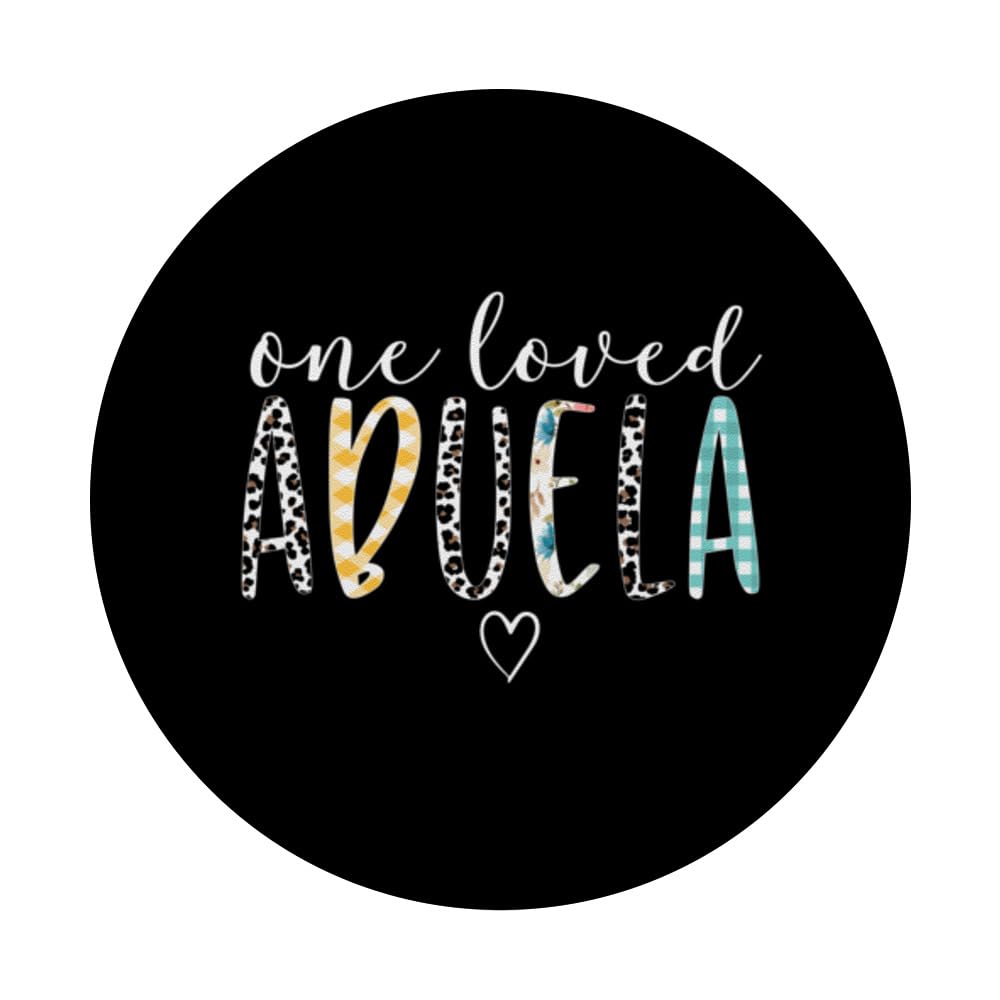 Abuela Gifts Women One Loved Abuela Mother's Day PopSockets Swappable PopGrip, Black - Image 3