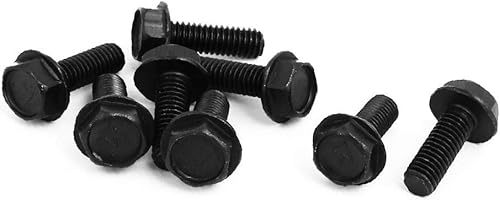 X-DREE 8 Pcs Metallic M6x17mm Reverse Thread Screw Black for Cutting Machine(8 Pcs Metallic M6x17mm Tornillo de rosca inversa negro para máquina de