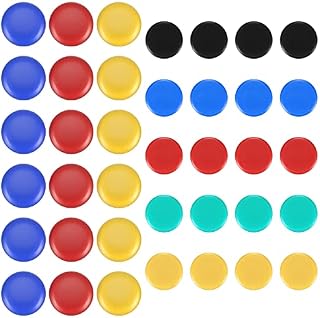 38 Pcs Whiteboard Magnets, Fridge Magnets, Coloured Notice Boards Planning Boards Magnets, Round and Mushroom Small Office Magnets for Refrigerator White Boards Home School Picture Magnets