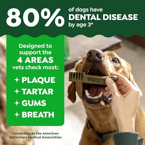 Greenies Veterinarian-Recommended Adult Natural Dental Dog Treats Petite Size, Dog Dental Chews, Original Flavor, 36 oz. Pack, 60 Count