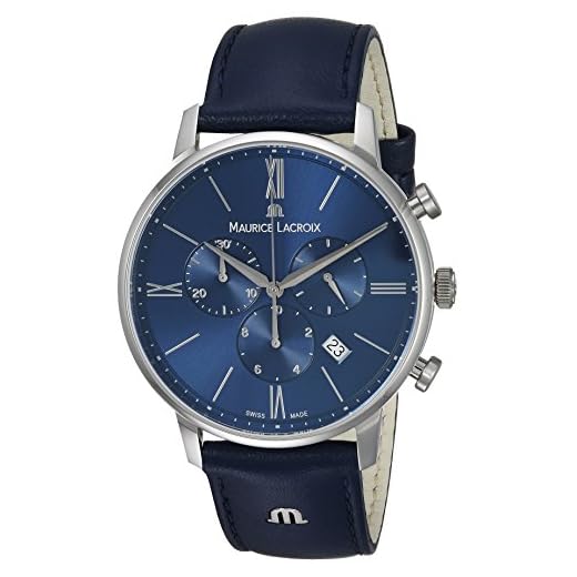 MAURICE LACROIX Reloj Cronógrafo para Hombres de Cuarzo con Correa en Cuero EL1098-SS001-410-1