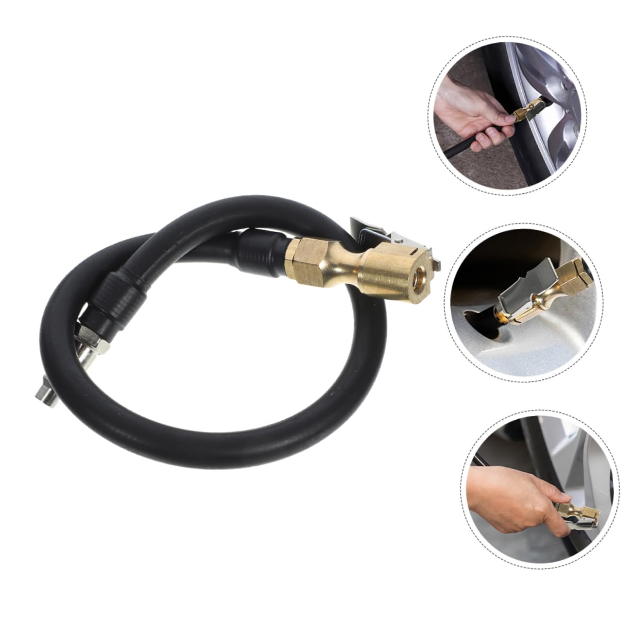 GLEAVI 3stücke Tire Inflator Schlauch Mit Schnellanschluss Verlängerungsschlauch Für Auto Robuste Luftdichte Verbindung Kompakt Leicht Für Notfall Präzise Druckregelung Für Optimale