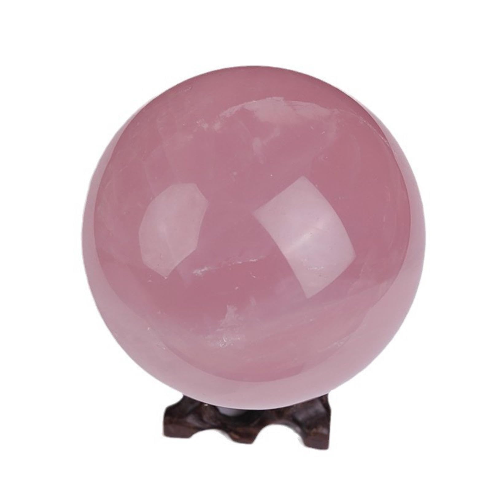 ICXLPMC Crystal Ball Ornaments Hibiscus raw Stone Polished Home Office Desk,100mm