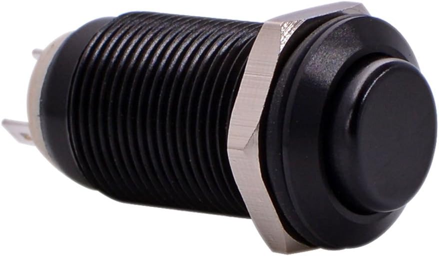 Best Deal Latching Push Button Switch, URTONE UR129, 1NO ON/Off DC/AC 36V 2A Aluminum Alloy Metal Shell Suitable for 12mm 1/2 Mounting Hole (Black) 60% Off Discount Latching Push Button Switch, URTONE UR129, 1NO ON/Off DC/AC 36V 2A Aluminum Alloy Metal Shell Suitable for 12mm 1/2 Mounting Hole (Black)