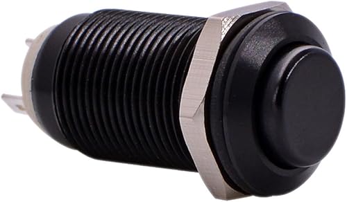 Interruptor de botón con cierre, URTONE UR129, 1NO ONOFF CCAC 36V 2A, carcasa de metal de aleación de aluminio adecuada para orificio de montaje de